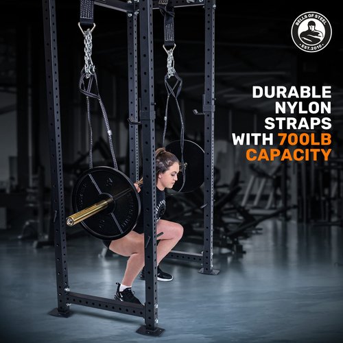 Bells of Steel Utility Suspension Straps for Exercise - Commercial and Home Suspension Training Kit - Nylon Suspension Straps for Bodyweight Workout - 700 lb Capacity Suspension Trainer