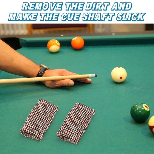 MoyanSuper 2 - Pack Billiard Cue Slicker - Pool Cue Shaft Cleaner Snooker Cleaning Cloth