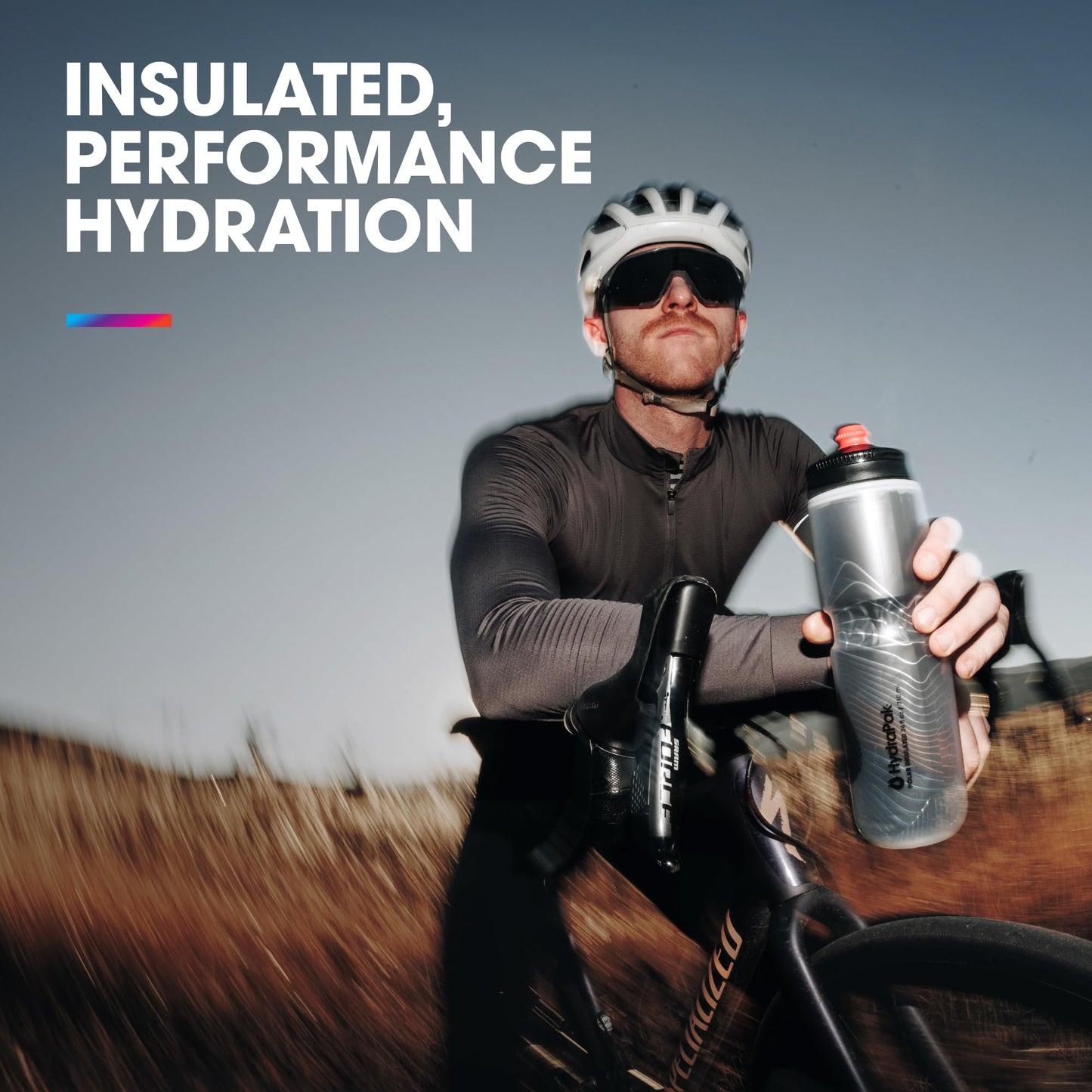 HydraPak | Polar Bottle - Polar Surge Insulated Bike Water Bottle 2-Pack - High Flow, Cycling & Sports Squeeze Bottle (Ascent Blue, 600ml / 20oz)