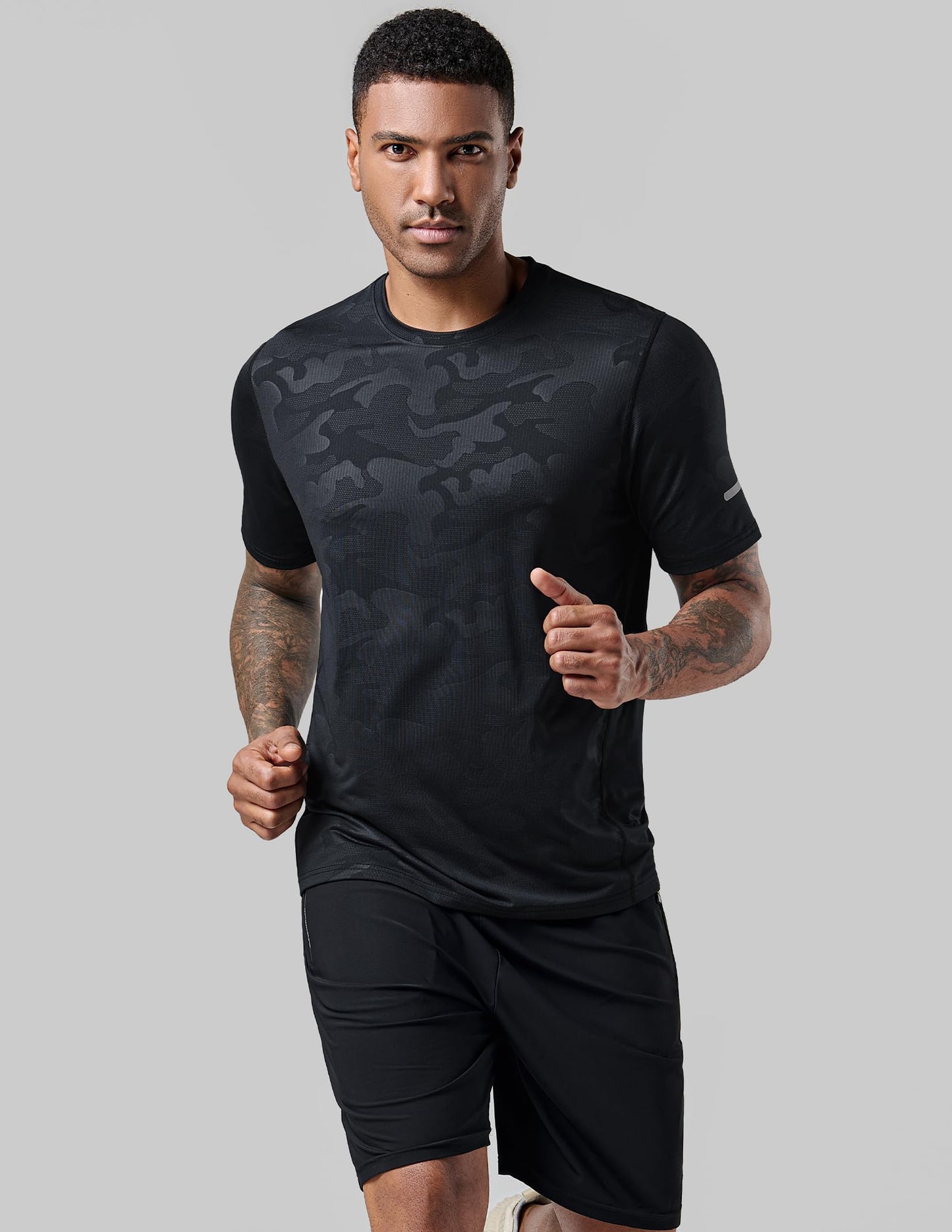 5 Pack Men’s Active Quick Dry Crew Neck T Shirts | Athletic Running Gym Workout Short Sleeve Tee Tops Bulk (Set 16, Small)
