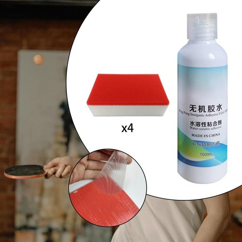 YIJU Table Tennis Racket Glue Portable DIY Easy to Apply to Replace Table Tennis Rubber with Sponges, Table Tennis Liquid Glue, 100ML