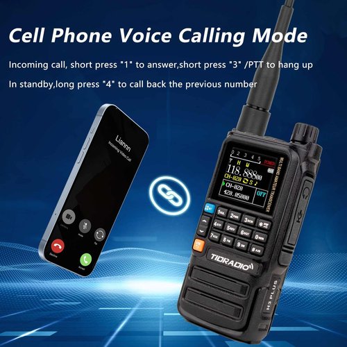 TIDRADIO TD-H3 Plus GMRS Handheld Radio Long Range Walkie Talkies USB-C Charging & Wireless Programming Multi-band Rechargeable Two Way Radios 2500mAh Battery NOAA Weather Radio Frequency Copy -2 Pack