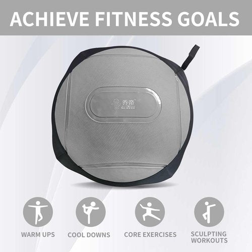 Half Yoga Ball, Stable Ball for Fitness, core Stability Training for Family Fitness Exercise, Skid Equipment for Training， Exercise Equipment (Grey Pill-Medium)