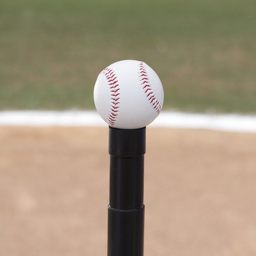 Champion Sports Deluxe Batting Tee - Mounted Adjustable Telescopic Batting Tee - 22"–36"