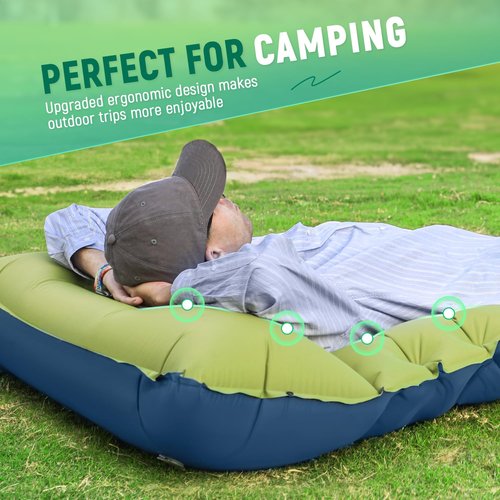 Myxslop Camping Sleeping Pad, Ultralight Camping Mat with Built-in Foot Pump, Comfortable Sleeping Mat for Backpacking, Car Traveling,Tent,and Hiking