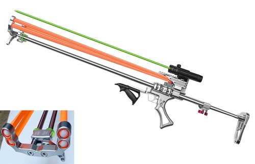 Professional Slingshot Rifle with Sight, High Precision Target Shooting, Aluminum Frame, 16mm Steel Shaft for Adult Hunting and Target Practice (Slingshot Rifle)