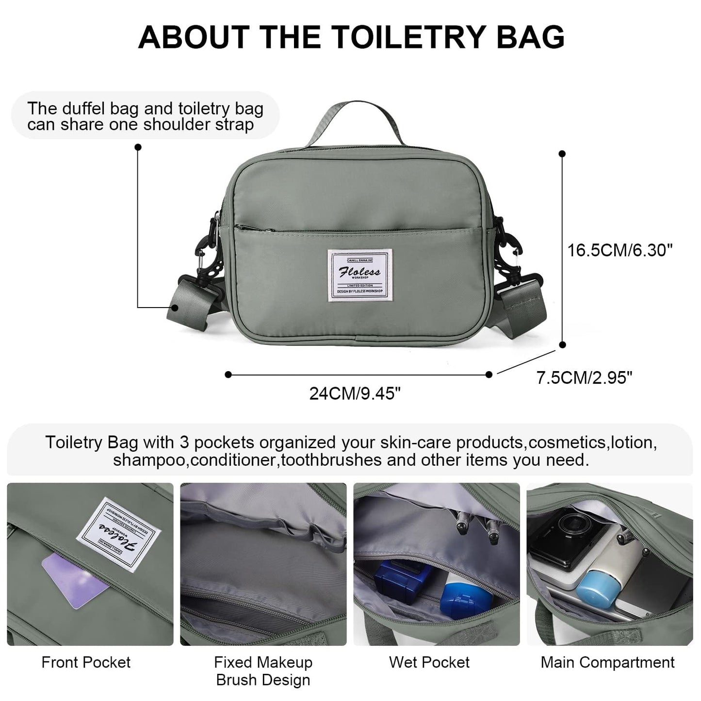 Travel Duffel Bag, Carry On Overnight Weekender Bags for Women