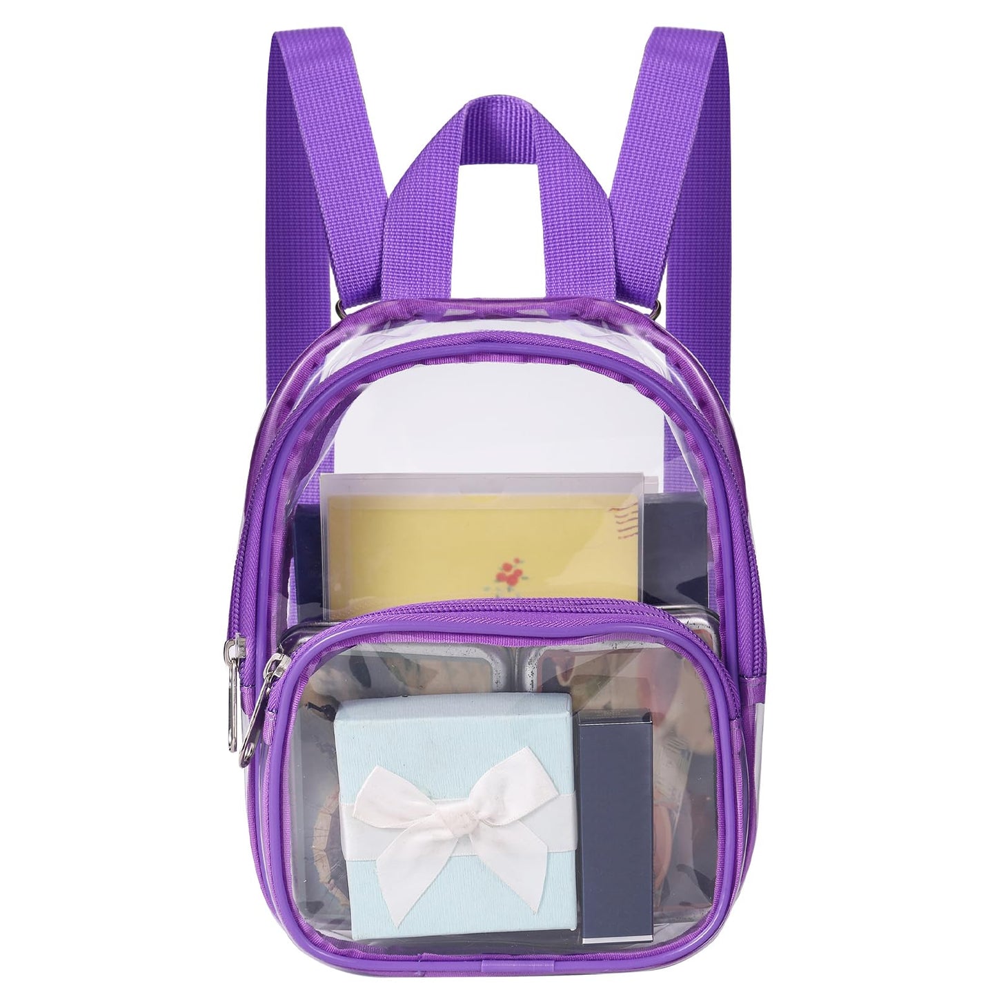 USPECLARE Clear Mini Backpack Stadium Approved for Little Boys & Girls, Transparent Backpack for Concert, Festival, Sport Events