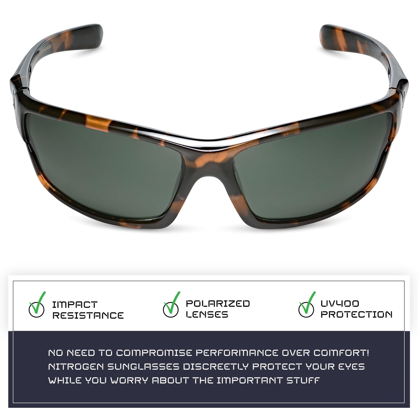 Nitrogen Polarized Wrap Around Sport Sunglasses for Men Women UV400 Driving Fishing Running Sun Glasses