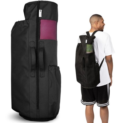 MAGNILAY Yoga Mat Bag with Adjustable Strap & Pockets, Full-Zip Travel Gym Tote for Women & Men, Yoga Bag for Large Size Mat Carrier, Yoga Mat Holder for Workout and Outdoor Use (32” L x 9” Diameter)