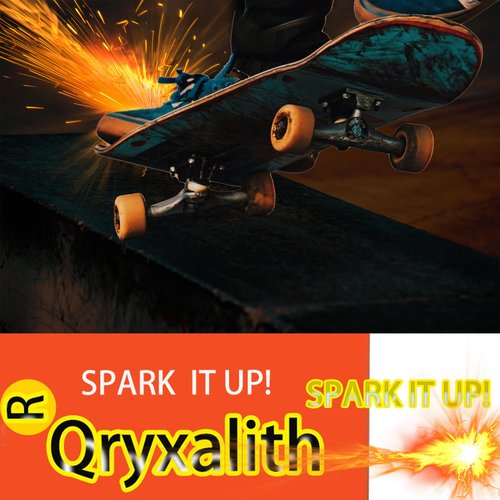 Qryxalith Skateboard Spark Plate,Skateboard Friction Spark Tool,Skateboarding Accessories(Red)