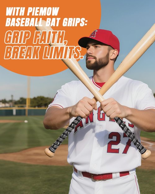 Piemow Baseball Bat Grip Tapes, Faith Cross Bat Grip Tape, 1.5mm Precut and Full Adhesive Baseball Wrist Tape, Scripture Designs Non-Slip Religious Baseball Grip Tapes for Sports