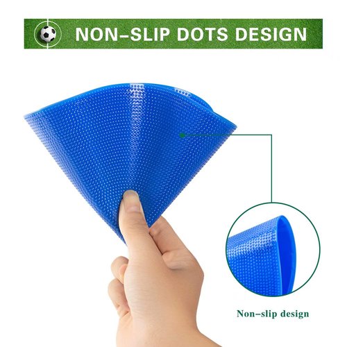 Vhxorrz 9.1" Poly Vinyl spot Marker 12 Pack, Non-Slip Rubber Agility Markers Flat Field Cones Floor Dots for Football Basketball Speed Training Markers Dance Practice Drills with Flat Cones Points