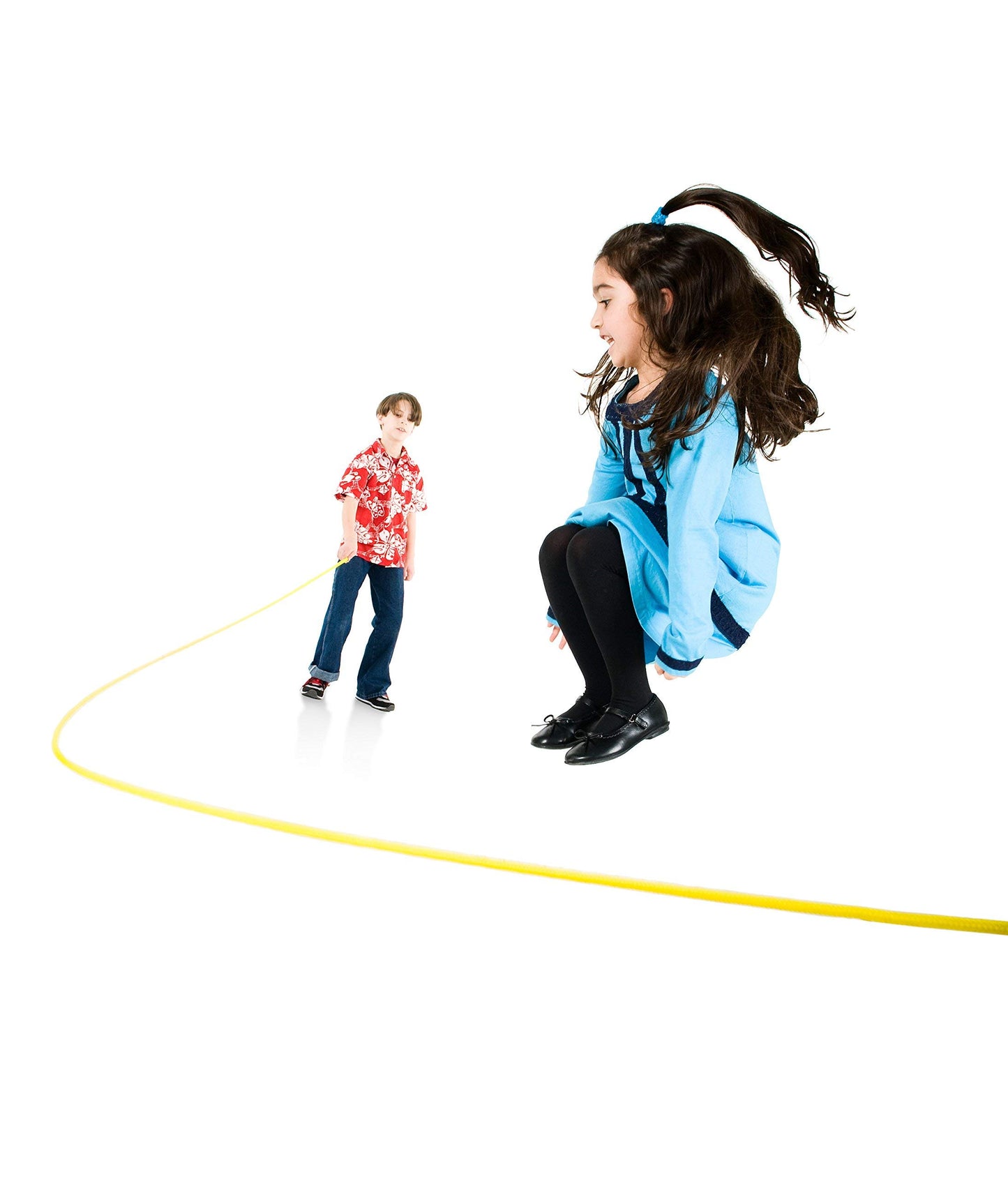 Just Jump It 16' Foot Single Jump Rope - Active Outdoor Youth Fitness - Double Dutch Length - Green Confetti