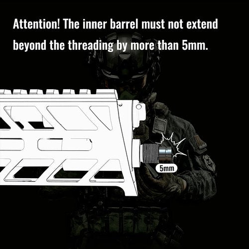 T238 Airsoft Tracer Unit 14mm CCW, Storm Tracer Unit, Spitfire Tactical Muzzle Flash Simulator for Airsoft and Gel Blaster