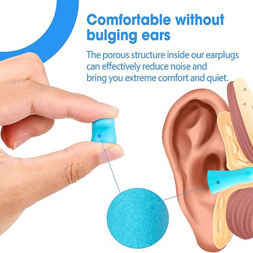 Soft Foam Shooting Ear Plugs - 5 Pair Plus Travel Case, Comfortable Earplugs for Hunting, Tactical, Target, Skeet and Trap Shooting (Orange, One Size)