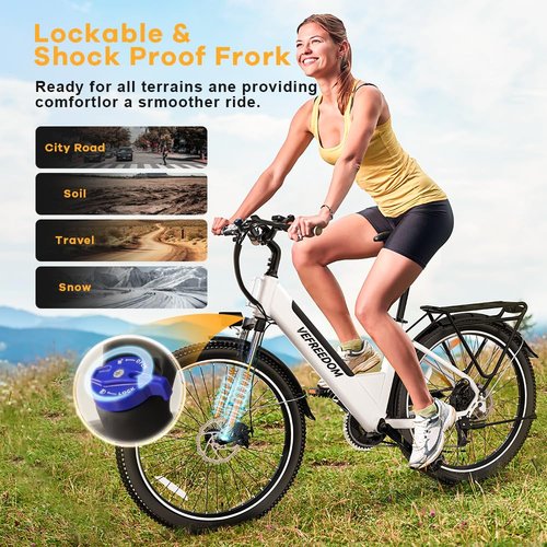 VELECTREC Electric Bike for Adults-Black