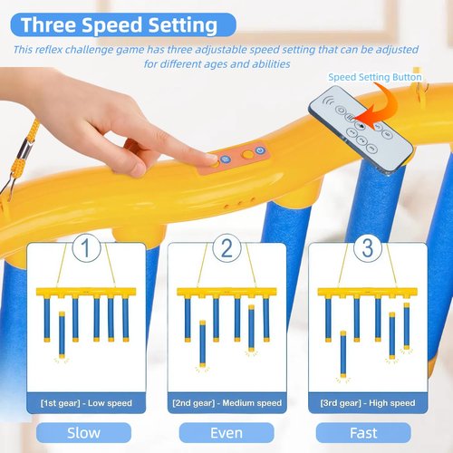 HXRROO Reflex Challenge Game,Reflex Drop Sticks, Hand Eye Coordination Training, Upgraded and Adjustable Speed catching Sticks Game