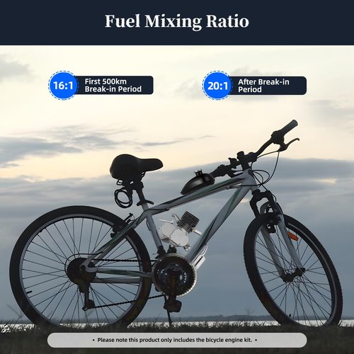 Mahugde Upgraded 100cc Bicycle Engine Kit 2 Stroke Bike Motor, Air-Cooling Gas, Engine Motorized Bicycle Kit with CDI Ignition Mode and 36-Tooth Sprocket for Most 26"/28" Bikes Scooter