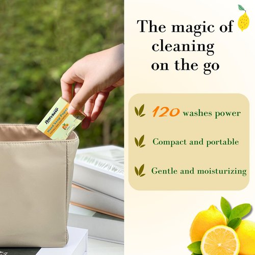 flowcheer Paper Soap Sheets For Hand Washing - (360 Sheets) Coconut, Blueberry, Lemon Scents Portable Travel Soap Sheets, Eco-Friendly, Dissolvable soap sheets for camping, travel, Hiking, Outdoor