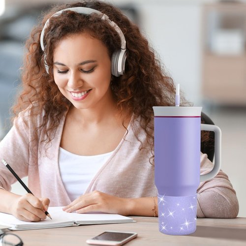 BKBY Silicone Boot Compatible with Owala 24oz/40oz & Brumate Era 40oz Tumbler with Handle, Higher Anti-Slip Protective Sleeve Bottom Bumper Protector for Owalaa Triple Layer Insulated Travel Tumbler