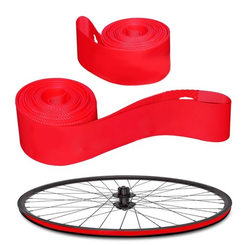 Runseaway 2Pcs 20” Bicycle Rim Strip Rim Tape, High-Pressure & Puncture Resistant Inner Tube Protection Pad, Elastic PVC Bike Wheel Liner Tire Liners for Mountain & Road Bikes