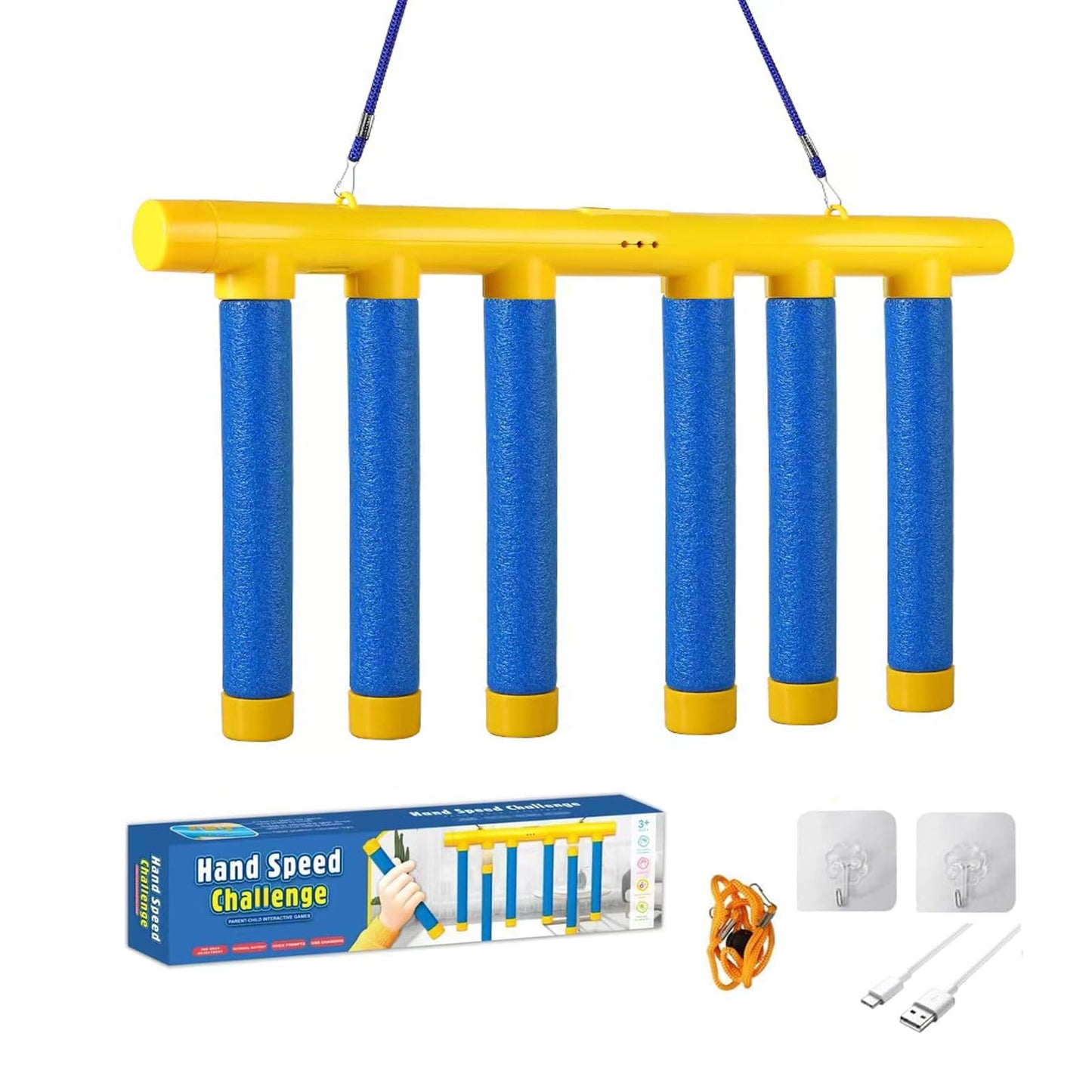 2025 Upgrade Reflex Challenge Game,Throwing Stick Game,Hand Eye Coordination Training Toy,Hand Challenge Game,Upgrade Reflex Challenge Game,Adjustable Speed Catching Game