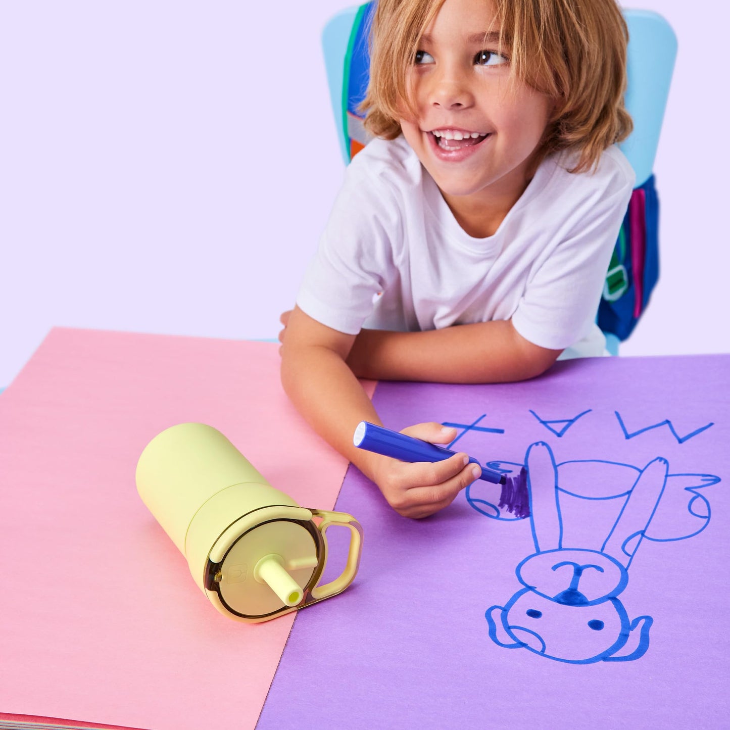 BrüMate Leap 12oz 100% Leakproof Kids Tumbler with Handle and Silicone Soft Straw | Drop Resistant Silicone Sleeve | For Kids 4+ | Insulated Stainless Steel | Cup Holder Friendly | 12oz (Rose Taupe)