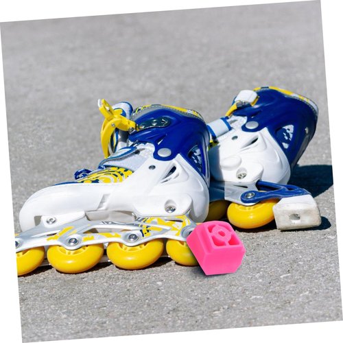 YARNOW Universal Roller Skate Brake Stopper for Kids, Non-Slip Rubber Inline Skate Brake Pads, Durable and Easy to Install, Pink