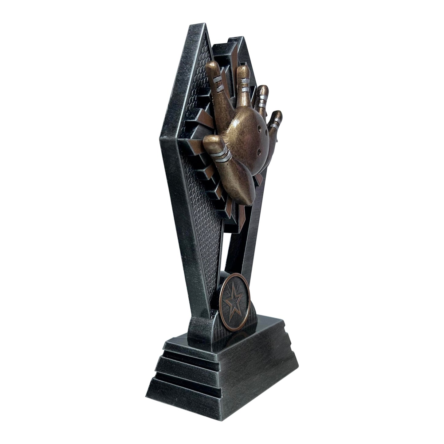 Express Medals 1 Pack of 7 Inch Tall Sun Ray Bowling Trophy Awards Boys Girls Mens Women Youth Team Trophies award tournament champion winner event prize gift SR103