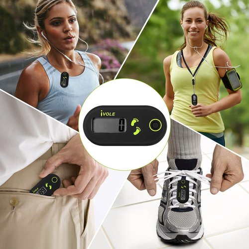 BESPORTBLE Sports Step Counter 3D Digital Pedometer Accurate Step Counter Portable Pedometer Mini Pedometer Fitness Tool With Clip and Lanyard for Walking Running