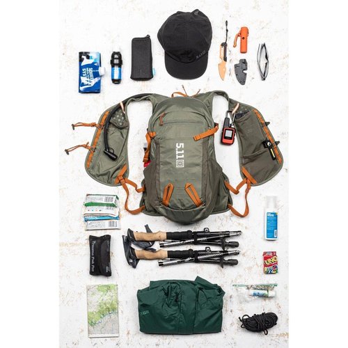 5.11 Tactical Cloud Stryke Hiking Backpack Ultralight Bag, 18L, Sage Green, Style 56844ABR