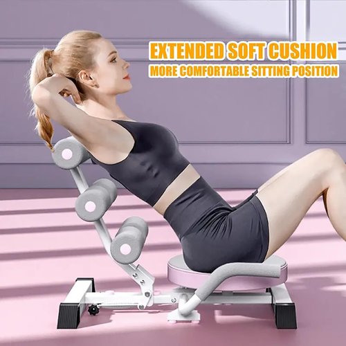 Vicamy Sit Up Assistant, Thickened and Enlarged Springs & 360° Rotating Base, Multi-Functional Full-Body Exercise Equipment, Silent Design for Men & Women (Pink)