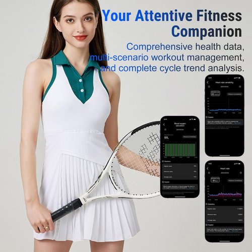 YULUCKGO Smart Ring Sleep Monitoring Fitness Tracker for Women