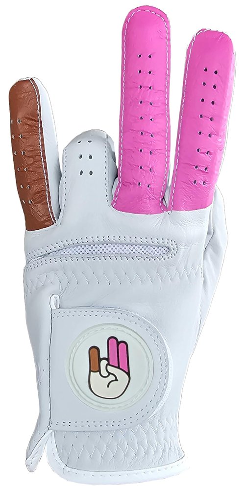 Scale Wear Design Shocker Funny Golf Glove - Men’s All Weather Grip Durable Synthetic Leather LH RH Performance Gear S Thru XXL Sizes for Golfers (Large, Worn on Your Left Hand)