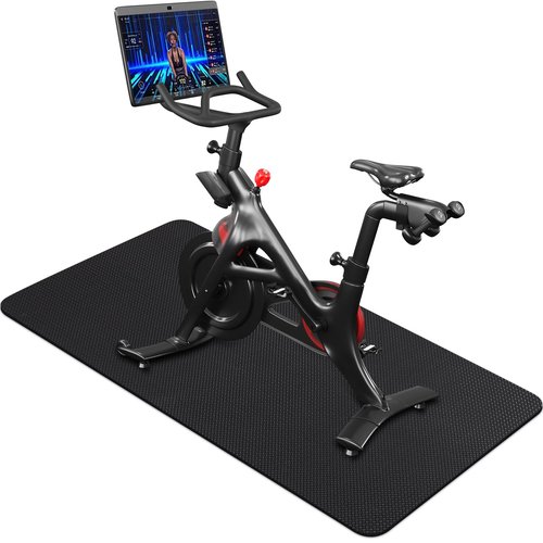 TOBWOLF Double-Sided Non-Slip Peloton Bike Mat, 63"x30" Anti-Slid Exercise Bike Mat for Hardwood Floor Carpet, Exercise Equipment Mat for Indoor Stationary Spin Bike, Treadmill Pad, Rowing Machine