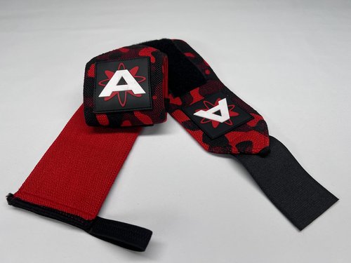 Ambitious Lifters Red Camo Wrist Wraps for Weightlifting, Powerlifting, Cross Training ??Comfortable Support for Gym, Lifting, and Workouts ??Easy-to-Adjust, Durable Wraps for Men & Women