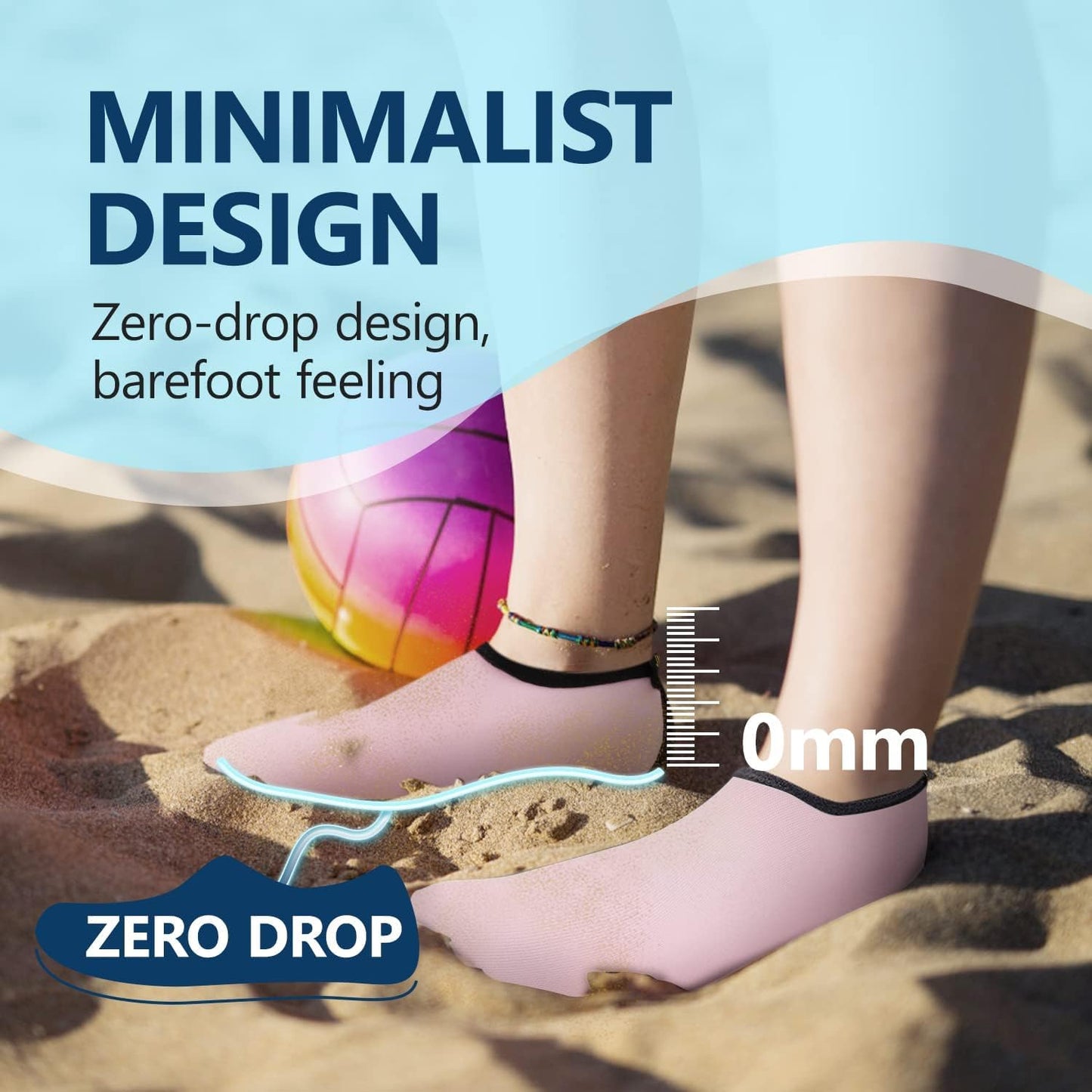 JACKSHIBO Water Shoes for Women Men Swim Shoes Water Socks for Cruise Essentials Swimming Aqua Beach Pool Yoga Surf