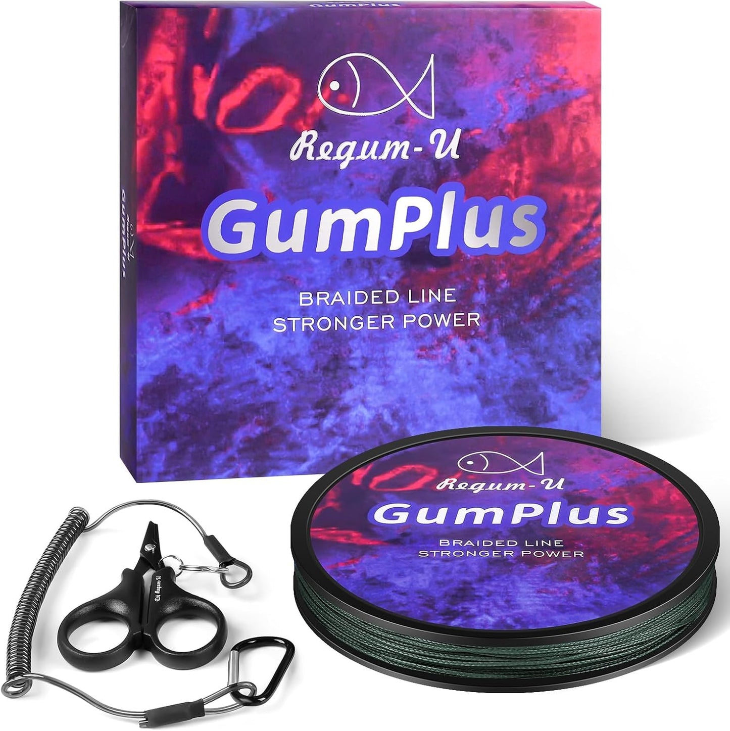 Regum-U GumMAX 150 Yards/20 LB 8X Braided Fishing Line Abrasion Resistant Superline Zero Stretch & Smaller Diameter Confuse & Never Fade in Saltwater and Freshwater (Dark Green,20LB-150yards)