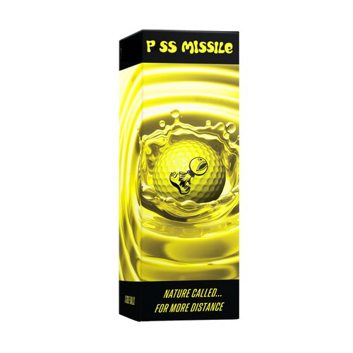 P*ss M*ssile Distance Golf Balls, Dozen - 4-Layer Design, High-Compression Core, and Surlyn Cover - Lower Spin & Ideal Trajectory for Longer, Straighter Shots (Yellow)