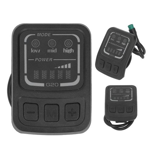 G20 F Electric Bike LED Display, 24-48V Ebike LCD Display Control Panel with Rainproof Interface Multifunctional Bike Panel Screen Replacement for Electric Bike