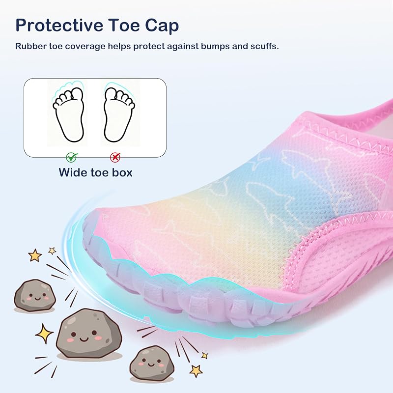 Stelle Rainbow 10 Toddler Water Shoes Barefoot Non-Slip Quick-Dry