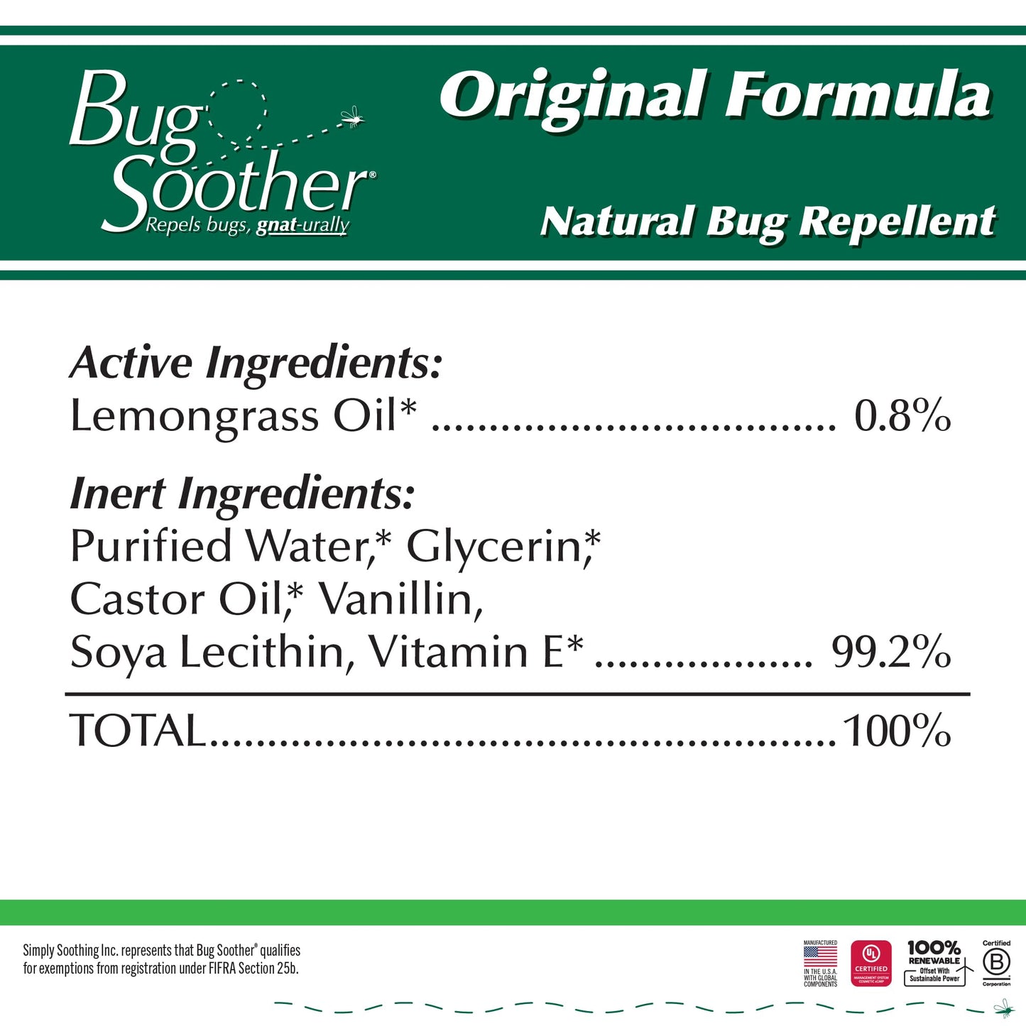 Bug Soother Natural Insect Repellent Spray, DEET-Free 4 oz. (3 Count)