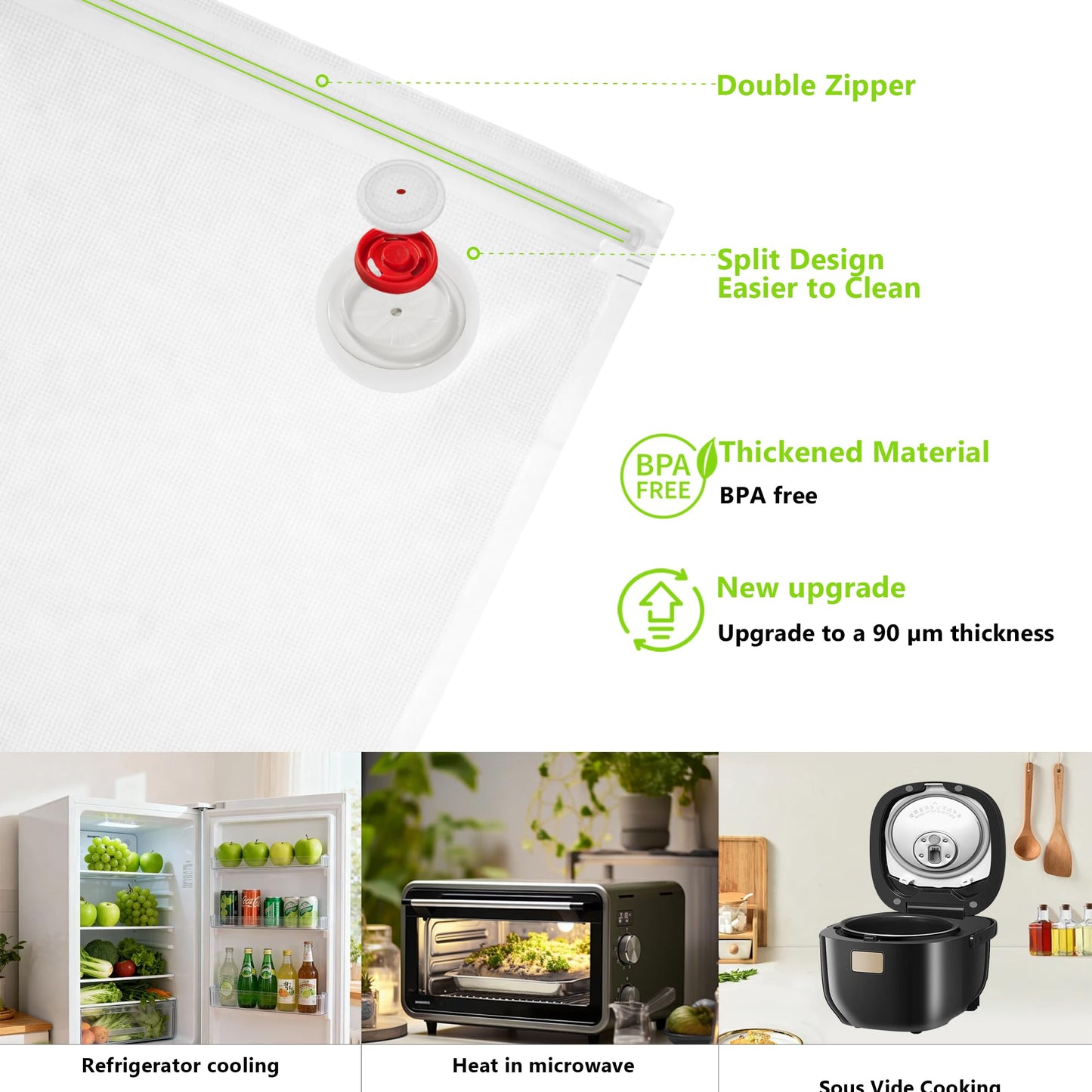 ALLHOPE Compact Vacuum Sealer for Food Storage: Portable Handheld Food Sealer, 80kPa Suction, 1800mAh Battery, 30 Reusable Vacuum Bags, Preserve 5X Freshness with Easy Operation