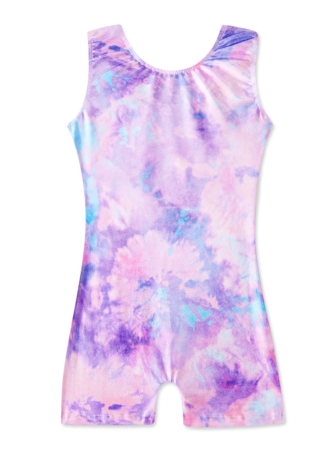 HOZIY Purple Tie Dye Leotards for Girls Gymnastics Size 6-7 Year Old Biketards Bodysuits Kids Leo Tumbling Outfits Child Dance Clothes Clothing Leotardos Para Gimnasia Ninas