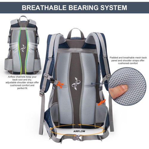 MOUNTAINTOP 40L Hiking Backpack,Lightweight Travel Backpack for Men Women Outdoor Backpacking, Camping