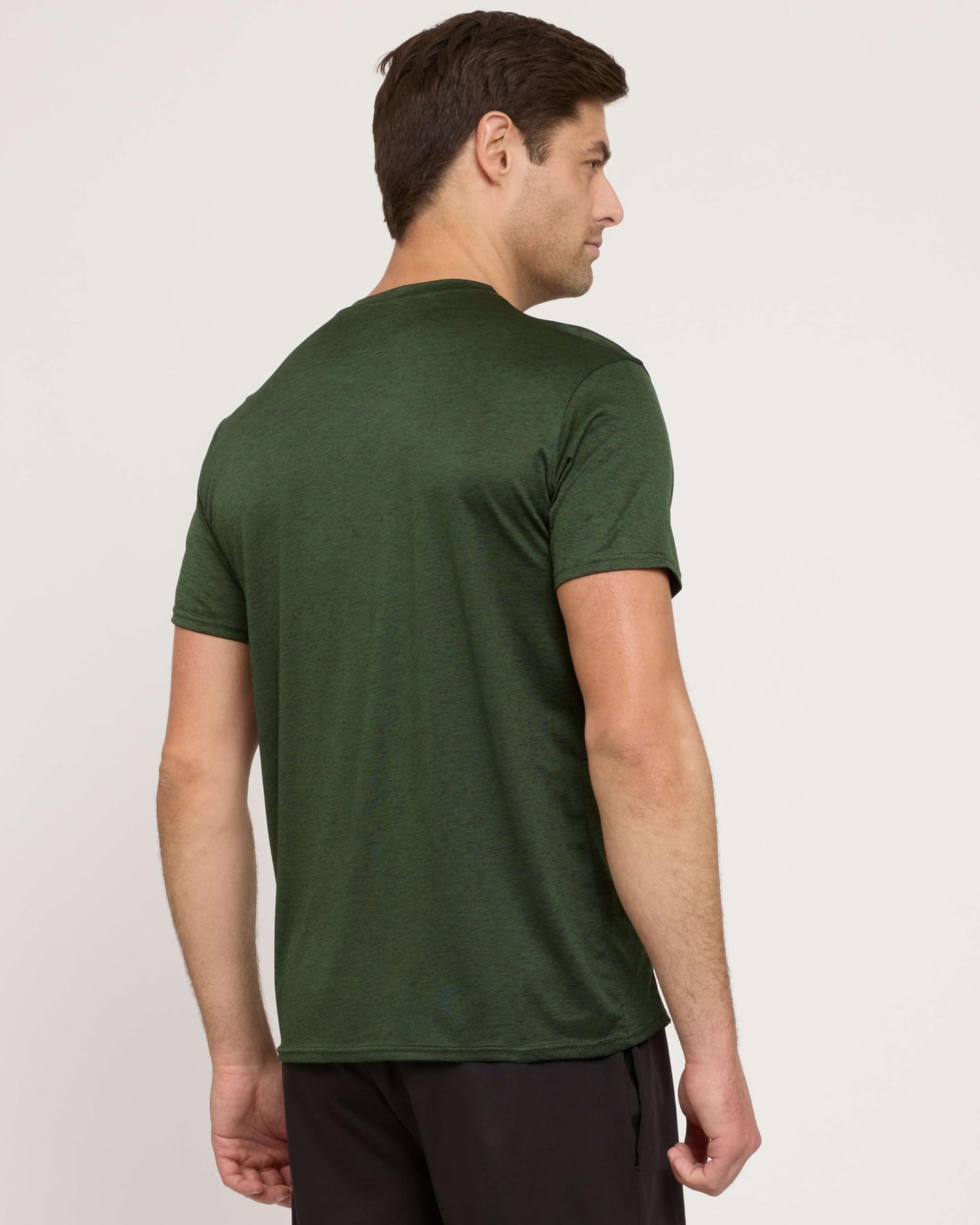 Real Essentials 5 Pack: Men's Dry-Fit Short Sleeve Crew Neck T Shirts Fitness Running Gym Workout Cool Exercise Athletic Tee, Set 5, Small