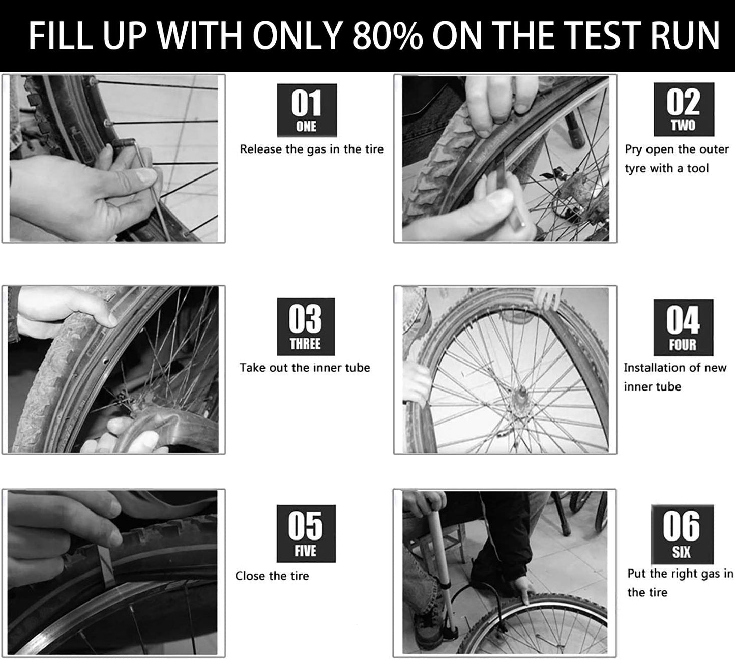 (2 Sets) 12” x 2.125 Kids Bike Replacement White Tires and Tubes - Compatible with Most 12”-12.5” Kids Bikes Like RoyalBaby, Schwinn, and Dynacraft - Made from BPA/Latex Free Butyl Rubber