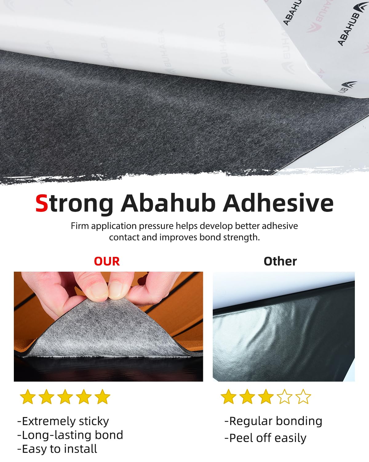 Abahub EVA Foam Boat Decking 96''x28.8'' Self-Adhesive Faux Teak Marine Flooring Sheet Traction Pad for Boats Surfboard, Brown with Black Seam Lines
