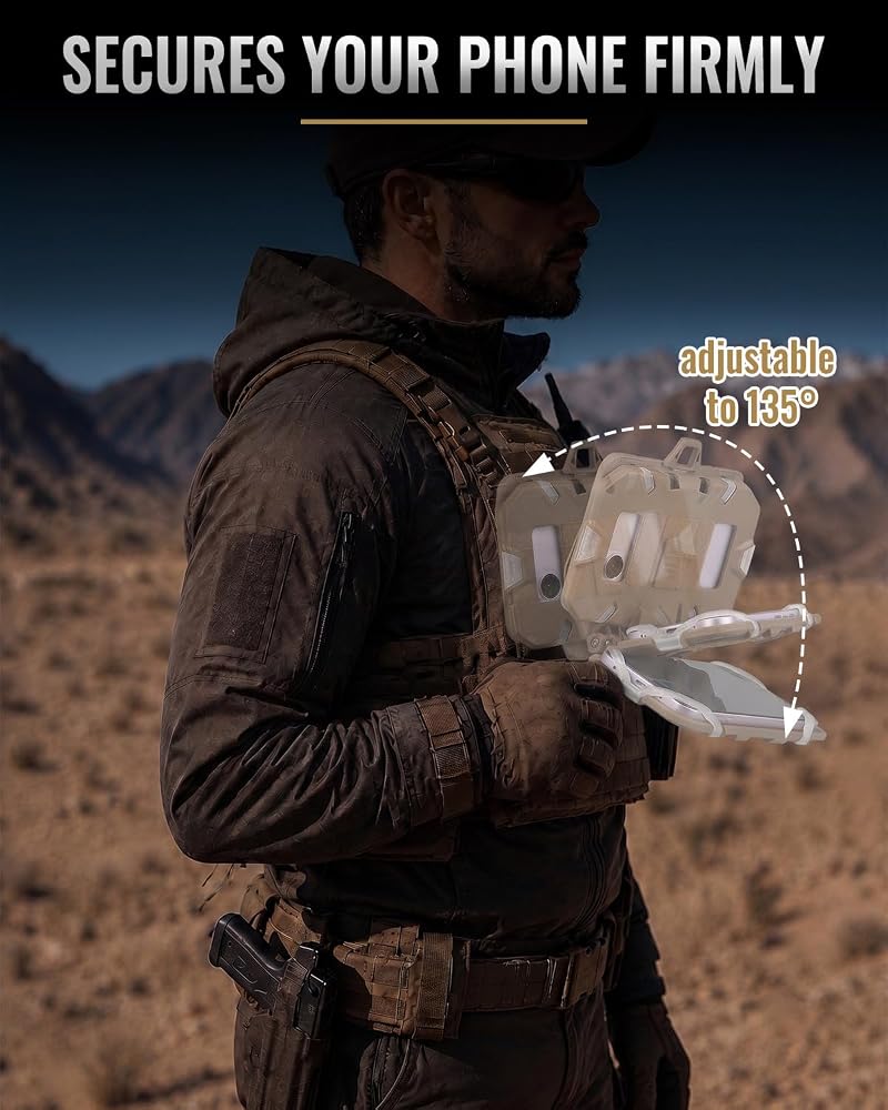 Molle Phone Holder for Plate Carrier—Phone Mount 4.7-6.7 Inch
